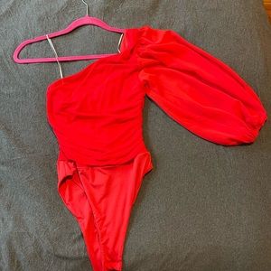 Hello Molly red body suit